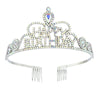 Wholesale Women's Alloy Crystal Crown Headband With Letters Electroplated Hair Accessories