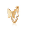 Wholesale Women's Alloy Cshaped Opening Irregular Lava Ear Clip With Electroplating And Geometric Design For Nonpierced Ears