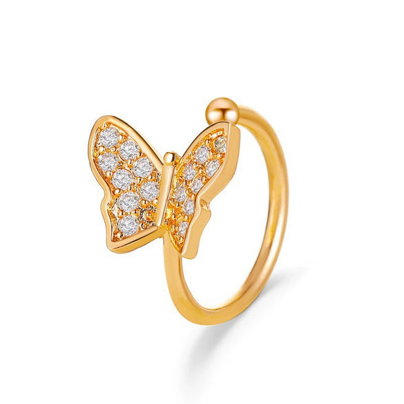 Wholesale Women's Alloy Cshaped Opening Irregular Lava Ear Clip With Electroplating And Geometric Design For Nonpierced Ears