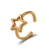 Wholesale Women's Alloy Cshaped Opening Irregular Lava Ear Clip With Electroplating And Geometric Design For Nonpierced Ears