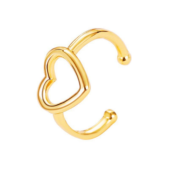 Wholesale Women's Alloy Cshaped Opening Irregular Lava Ear Clip With Electroplating And Geometric Design For Nonpierced Ears