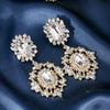 Wholesale Women's Alloy Diamond Drop Shape Creative Exaggerated Personality Earrings