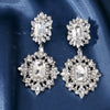 Wholesale Women's Alloy Diamond Drop Shape Creative Exaggerated Personality Earrings