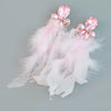 Wholesale Women's Alloy Diamond Geometric Flower Tassel Feather Earrings