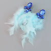 Wholesale Women's Alloy Diamond Geometric Flower Tassel Feather Earrings