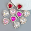 Wholesale Women's Alloy Diamond Heart Earrings