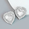 Wholesale Women's Alloy Diamond Heart Earrings