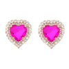 Wholesale Women's Alloy Diamond Heart Earrings