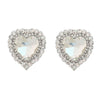 Wholesale Women's Alloy Diamond Heart Earrings