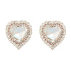 Wholesale Women's Alloy Diamond Heart Earrings