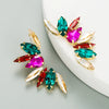 Wholesale Women's Alloy Diamond S925 Silver Needle Floral Rhinestone Earrings