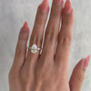 Wholesale Women's Alloy Dropshaped Zircon Ring With Electroplating Jewelry