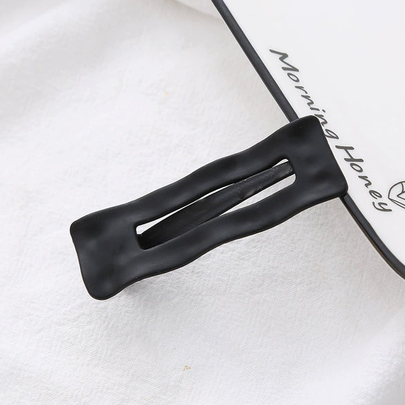 Wholesale Women's Alloy Duckbill Hairpin Simple Matte Gold Candy Color Baking Paint Headwear