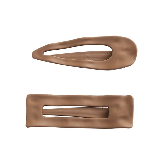 Wholesale Women's Alloy Duckbill Hairpin Simple Matte Gold Candy Color Baking Paint Headwear