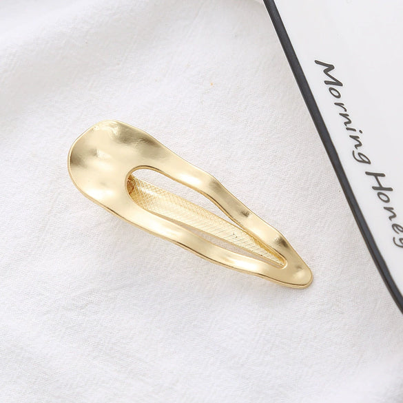 Wholesale Women's Alloy Duckbill Hairpin Simple Matte Gold Candy Color Baking Paint Headwear