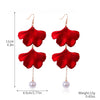 Wholesale Women's Alloy Earrings With Flower And Geometric Patterns And Electroplating Treatment