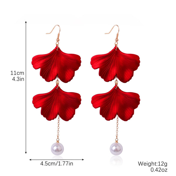 Wholesale Women's Alloy Earrings With Flower And Geometric Patterns And Electroplating Treatment