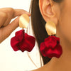 Wholesale Women's Alloy Earrings With Flower And Geometric Patterns And Electroplating Treatment