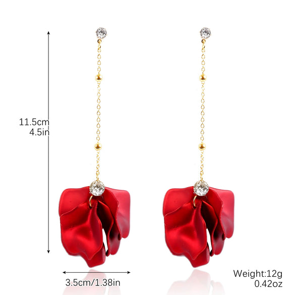 Wholesale Women's Alloy Earrings With Flower And Geometric Patterns And Electroplating Treatment