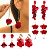 Wholesale Women's Alloy Earrings With Flower And Geometric Patterns And Electroplating Treatment