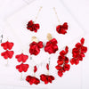 Wholesale Women's Alloy Earrings With Flower And Geometric Patterns And Electroplating Treatment