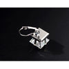 Wholesale Women's Alloy Earrings With Square Shape And Flower Pattern Inlaid With Zircon