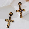 Wholesale Women's Alloy Electroplated Baroque Cross Earrings
