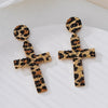 Wholesale Women's Alloy Electroplated Baroque Cross Earrings