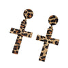 Wholesale Women's Alloy Electroplated Baroque Cross Earrings