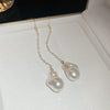 Wholesale Women's Alloy Electroplated Flower Pattern Light Luxury High Sense French Tassel Earrings
