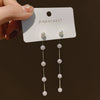 Wholesale Women's Alloy Electroplated Flower Pattern Light Luxury High Sense French Tassel Earrings