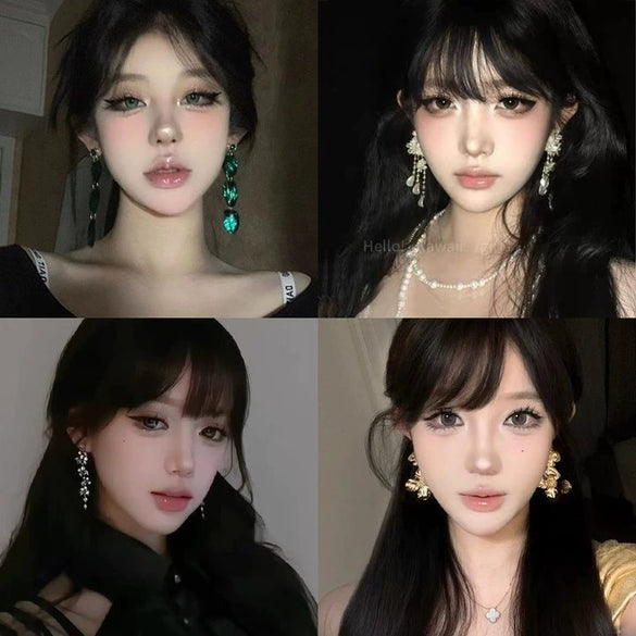 Wholesale Women's Alloy Electroplated Flower Pattern Light Luxury High Sense French Tassel Earrings