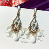 Wholesale Women's Alloy Electroplated Flower Pattern Light Luxury High Sense French Tassel Earrings