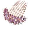 Wholesale Women's Alloy Electroplated Flower Pattern Rhinestone Retro Comb Hair Accessories