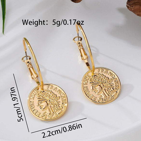 Wholesale Women's Alloy Electroplated Flowershaped Earrings