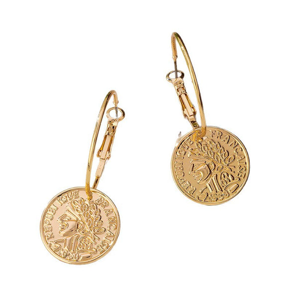 Wholesale Women's Alloy Electroplated Flowershaped Earrings