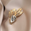 Wholesale Women's Alloy Electroplated Flowershaped Wheat Ear Antirunning Light Brooch Minimalist Style
