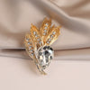 Wholesale Women's Alloy Electroplated Flowershaped Wheat Ear Antirunning Light Brooch Minimalist Style
