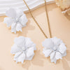 Wholesale Women's Alloy Electroplated Geometric Floral Accessories Set Earrings And Necklace