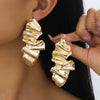 Wholesale Women's Alloy Electroplated Geometric Flower Pattern Earrings