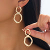 Wholesale Women's Alloy Electroplated Geometric Hollow Circle Earrings