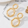 Wholesale Women's Alloy Electroplated Geometric Hollow Circle Earrings