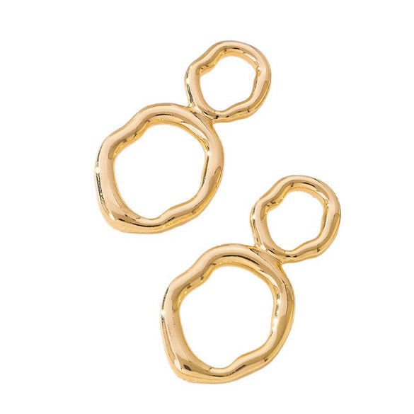 Wholesale Women's Alloy Electroplated Geometric Hollow Circle Earrings