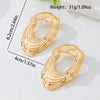 Wholesale Women's Alloy Electroplated Geometric Hollow Irregular Circle Earrings Vintage Elegant Fashion