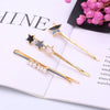Wholesale Women's Alloy Electroplated Geometric Round Word Clip Set Hair Accessories