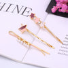Wholesale Women's Alloy Electroplated Geometric Round Word Clip Set Hair Accessories
