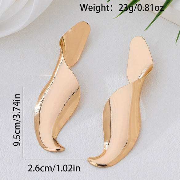 Wholesale Women's Alloy Electroplated Geometric Water Drop Earrings