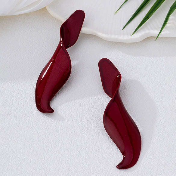 Wholesale Women's Alloy Electroplated Geometric Water Drop Earrings