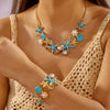 Wholesale Women's Alloy Electroplated Star Shape Animal Zodiac Vacation Style Bracelet And Necklace Set