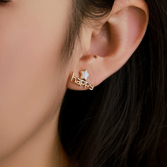 Wholesale Women's Alloy Electroplating Simple Star Pattern Earrings